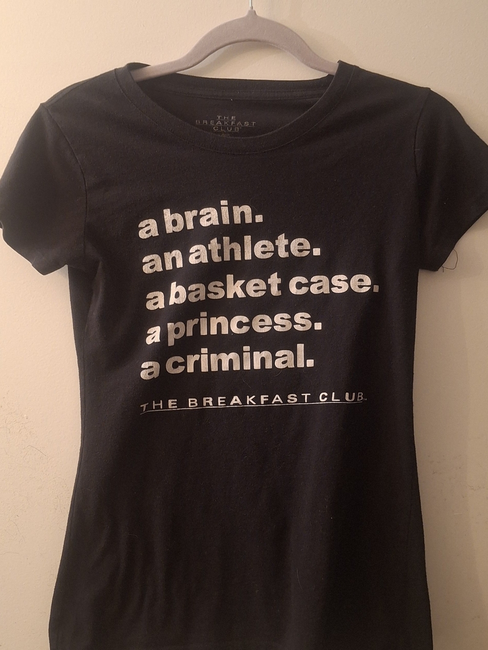 The Breakfast Club Black Graphic Tee - White Text Total CLASSIC!